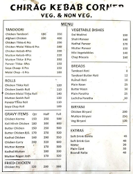 Chirags Kebab Corner menu 1