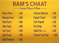 Ram's Cafe menu 1