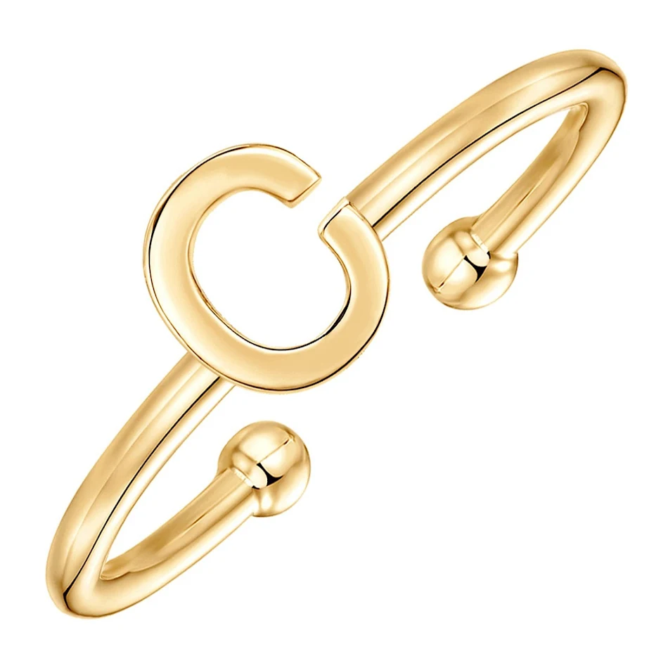 Fashion Style Cutout Letter Ring. Personaliseer je look met deze unieke ring. Perfect als cadeau om je persoonlijke stijl uit te drukken.