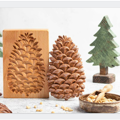 Title 7, Portable Home Wooden Gingerbread Cookie Mold DI...