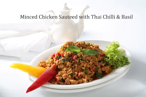 Minced Chicken Sauteed With Thai Chilli And Basil