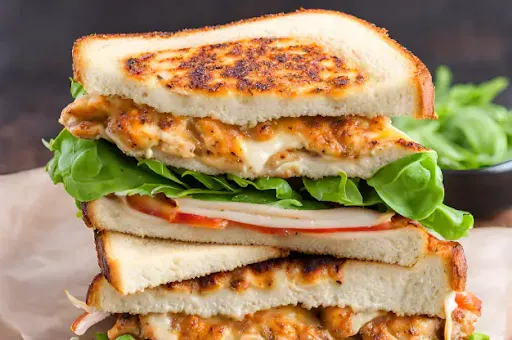 Grilled Italiano Chicken Cheese Double Decker Sandwich