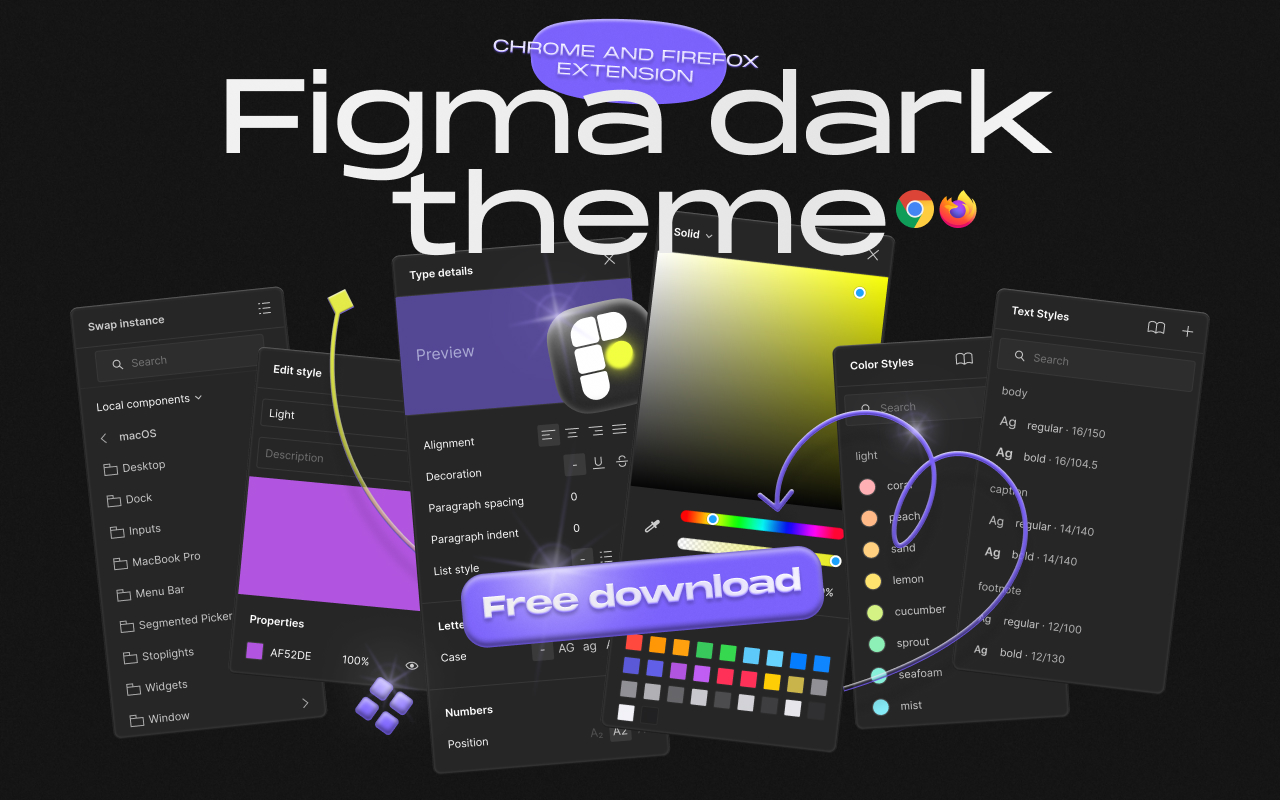 Figma Dark Theme Preview image 3