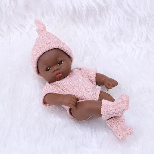 Title 6, 7-inch Mini Vinyl Black Doll Childrens Toy Fos...