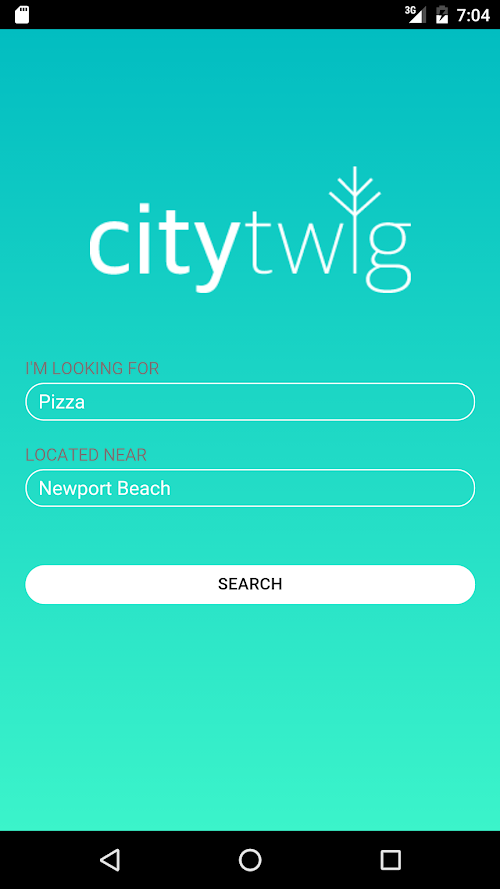 Android application CityTwig screenshort