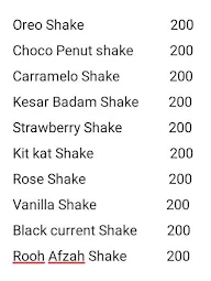 Shake Shop menu 1