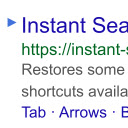 Instant search keyboard shortcut Chrome extension download