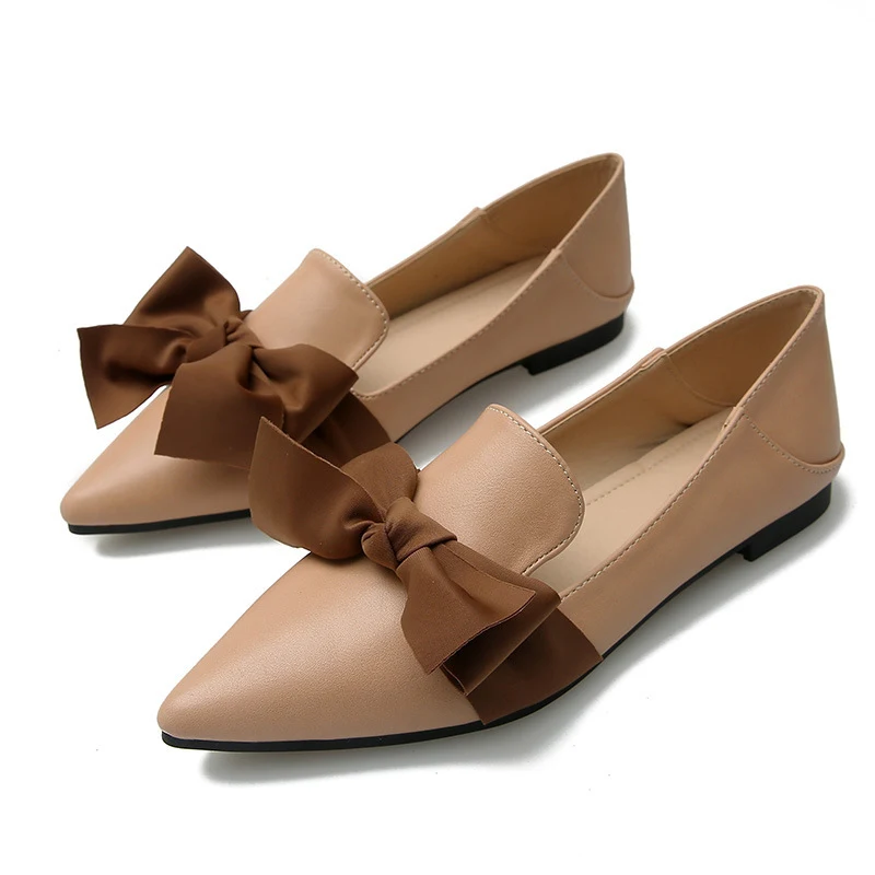 Nouveaux mocassins plats à nœud papillon, une seule pédale, semelle souple, chaussures uniques pour un confort et un style exceptionnels.