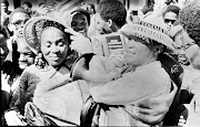 Legendary South African singer Miriam Makeba with fellow musician and ex-husband Hugh Masekela. 