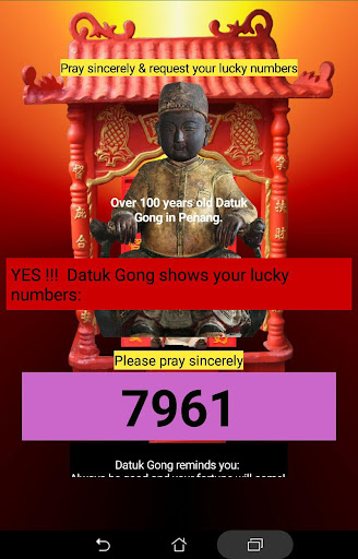 MY Datuk Gong Lucky Numbers