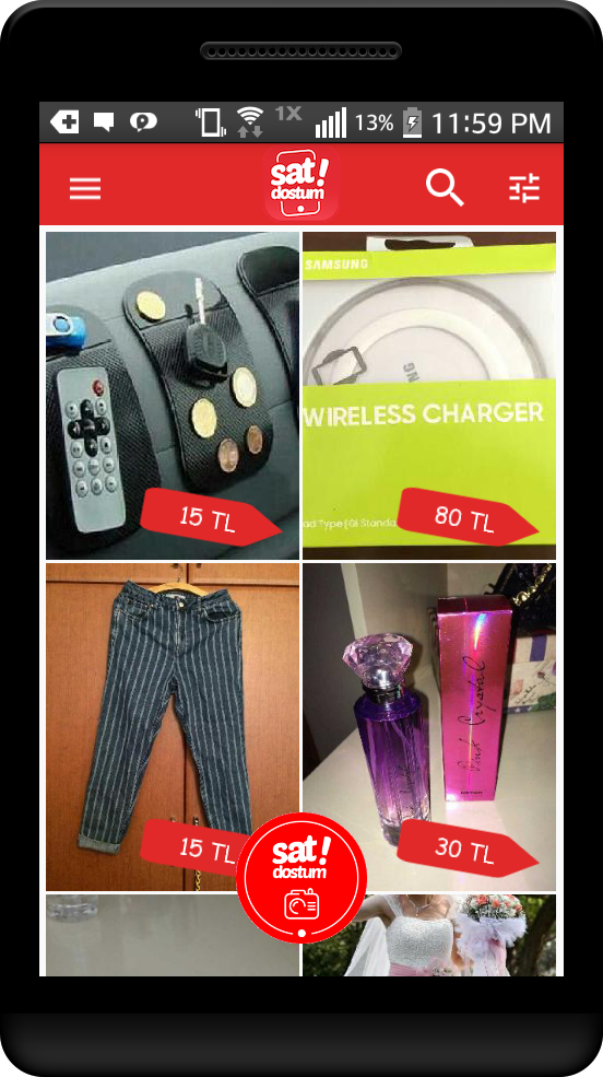 SatDostum-Buy &amp; Sell Used Item Screen 1