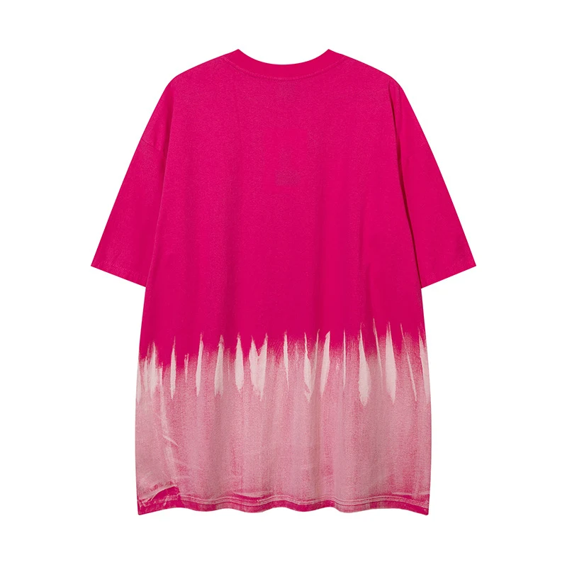 Top uomo ampio con motivo astratto sfumato, comfort e stile. Perfetto per un look casual e moderno. Goditi il design unico e la sensazione di freschezza.