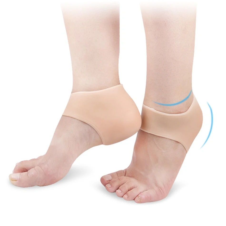 Silikon-Fersenschutz lindert Fersenschmerzen. Weiche Anti-Riss-Hülle. Fersensleeve für Komfort und Schutz. Einfach anzuwenden.