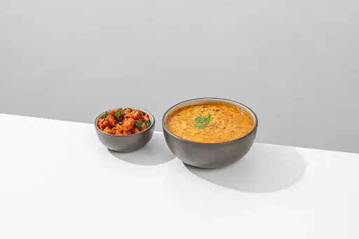 Rasam Annam With Chicken 65 ( Rasam Rice Bowl With Chicken 65)