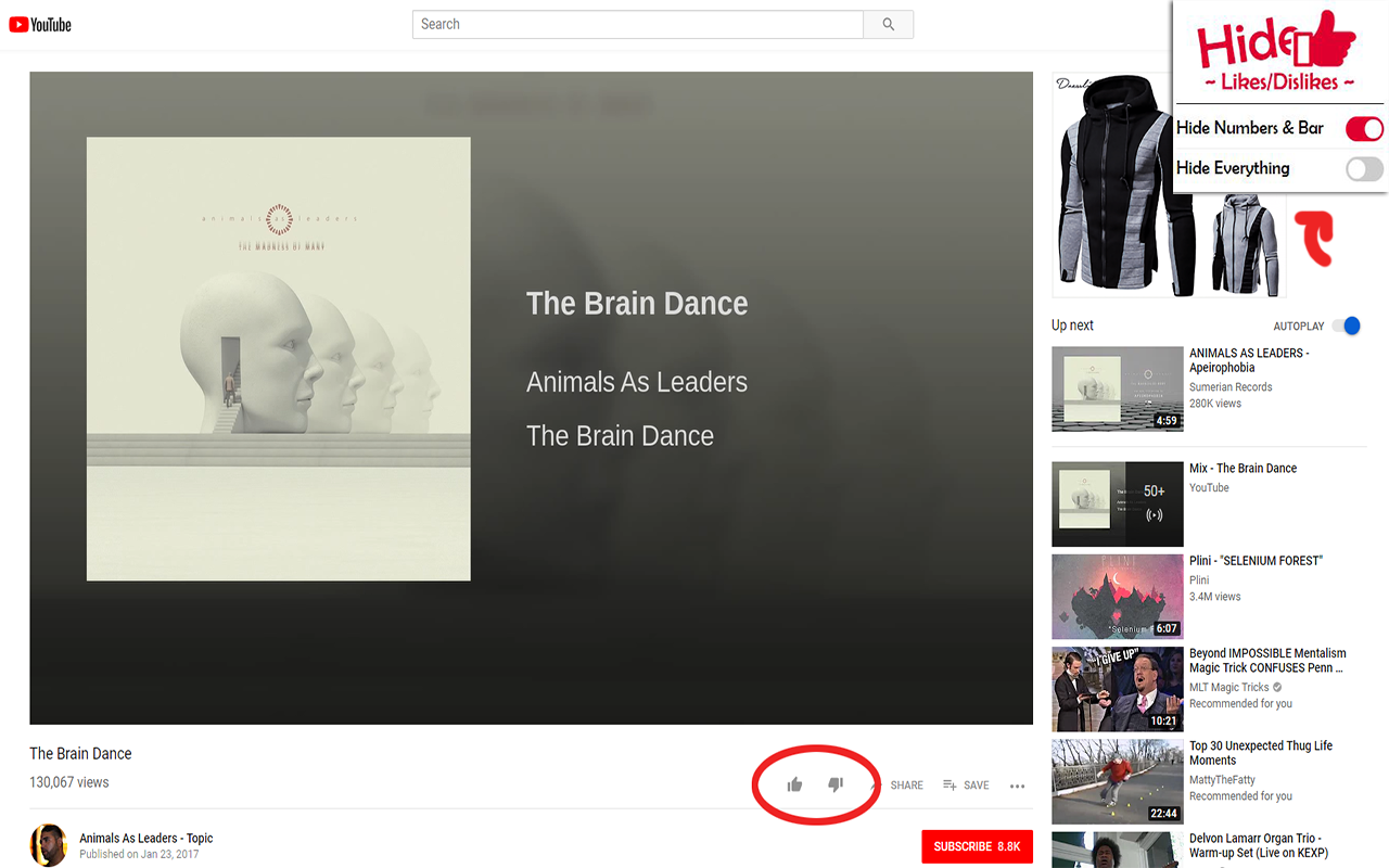 Hide Youtube Likes/Dislikes Preview image 3