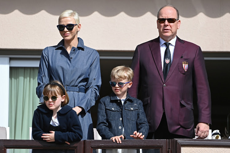 Princess Charlene and Prince Albert II with their children, Prince Jacques and Princess Gabriella. File image.