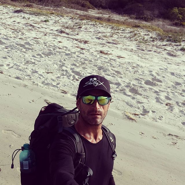 Adventurer Gaven Sinclair takes time out for a selfie on his epic 5,000km trek across Africa, which ends in Cape Town on Friday