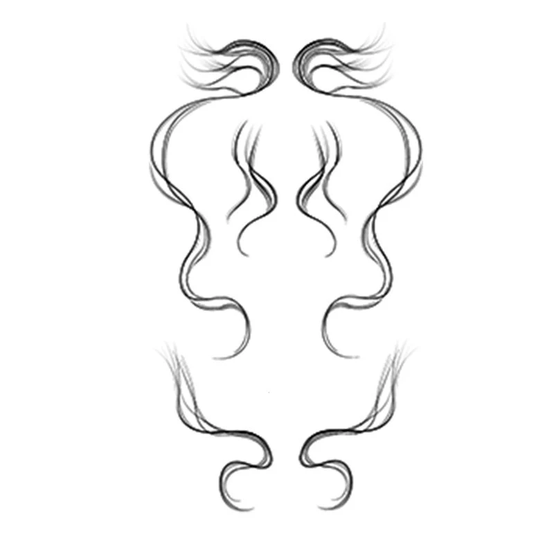 Title 10, Bangs Sideburns Wig Stickers for Instant Style ...