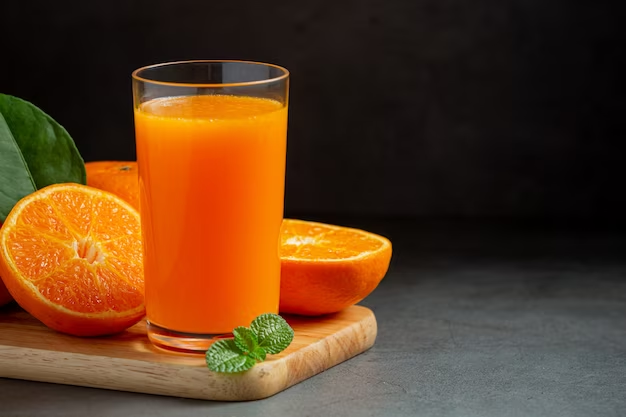 A glass of orange juice