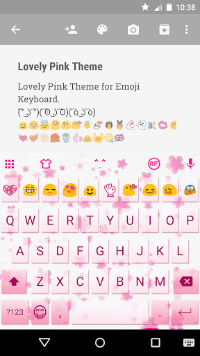 Lovely Pink Emoji Keyboard