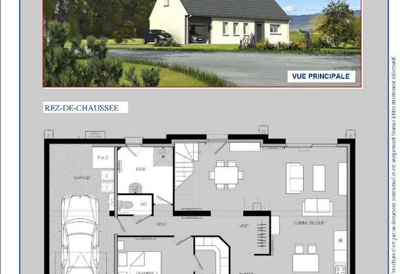  Vente Terrain + Maison - Terrain : 893m² - Maison : 117m² à Neufchâtel-en-Bray (76270) 