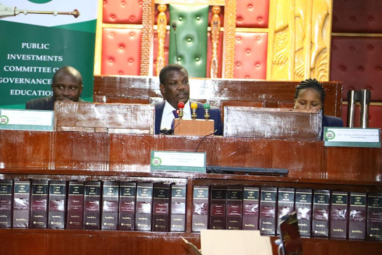 Public Investments Commitee on Education and Governance Chair Wanami Wamboka in parliament on May 4,2023