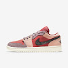 air jordan 1 low canyon last / purple smoke / particle beige / black