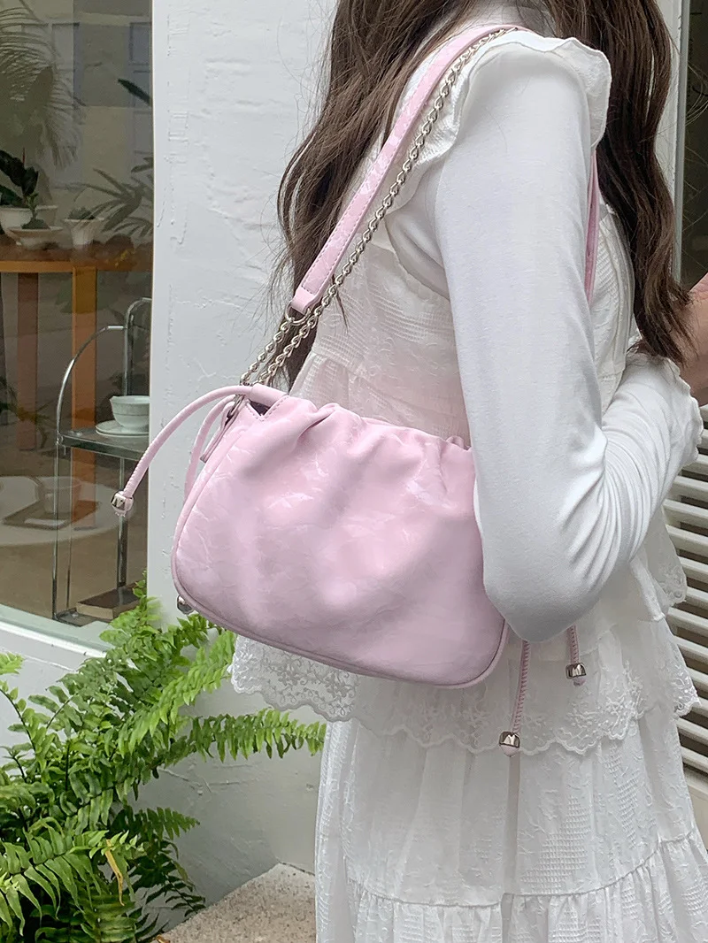 Title 6, Sac bandoulière femme style chinois plissé avec...