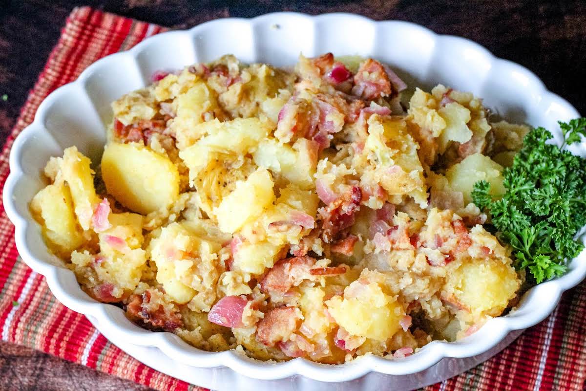 Hot German Potato Salad | Just A Pinch Recipes