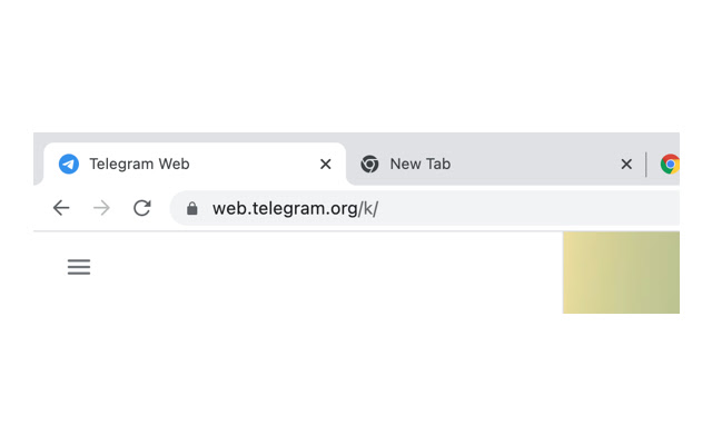 Searchless Telegram chrome extension