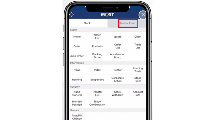 3. Pilih Menu Mutual Fund