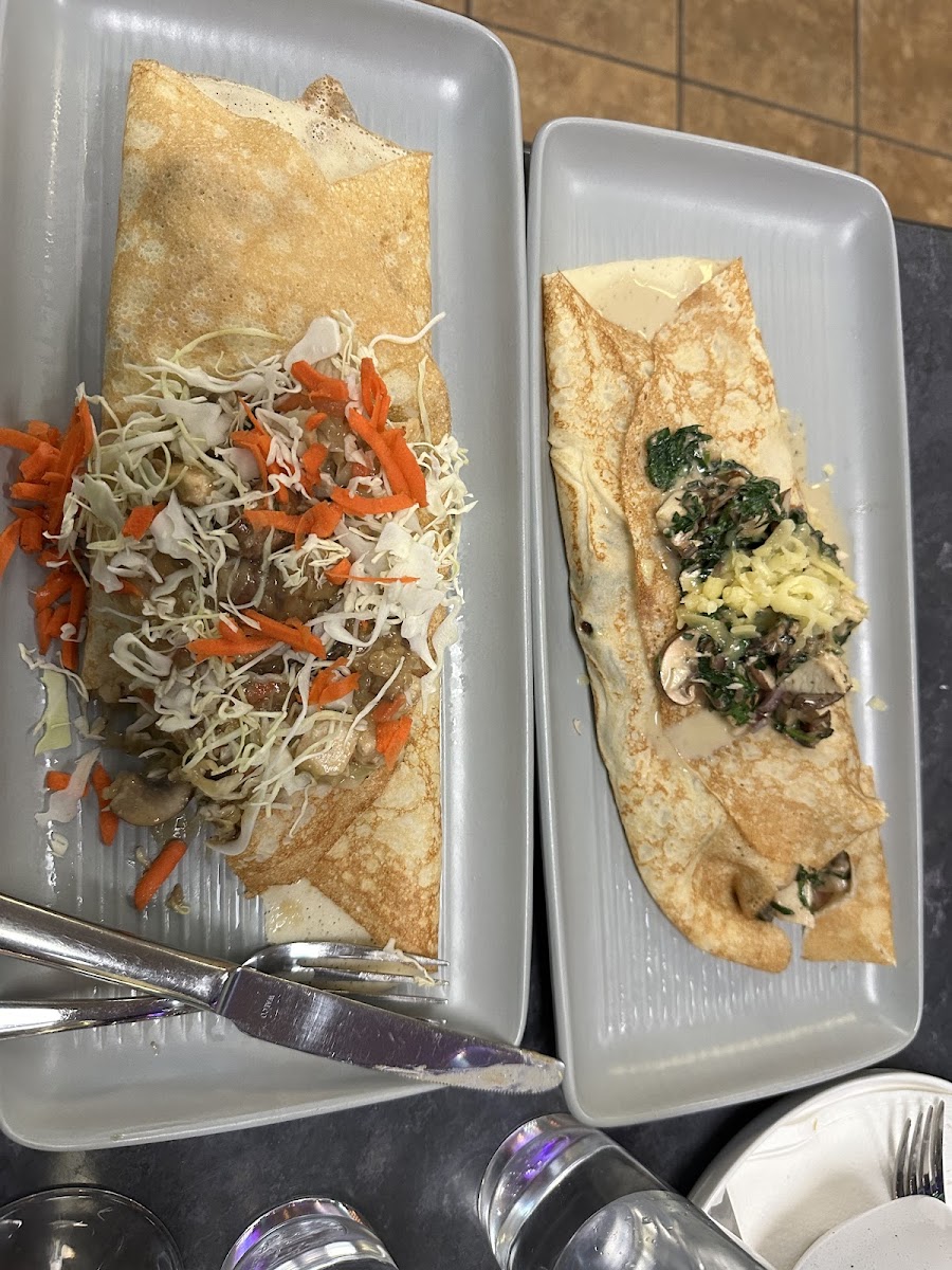 Two gluten-free crêpes