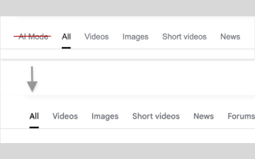 Hide AI Tab in Google Search screenshot 1