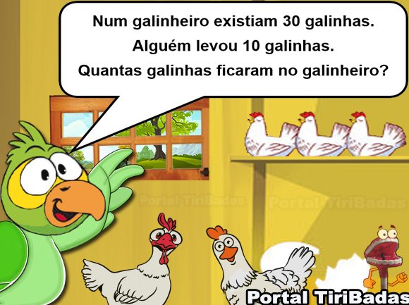 Quantas galinhas ficaram no galinheiro?