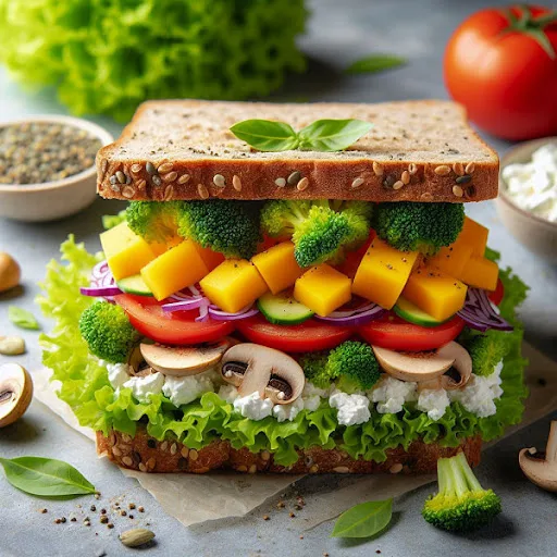 Spiced Cottage Cheese Mango Sandwich