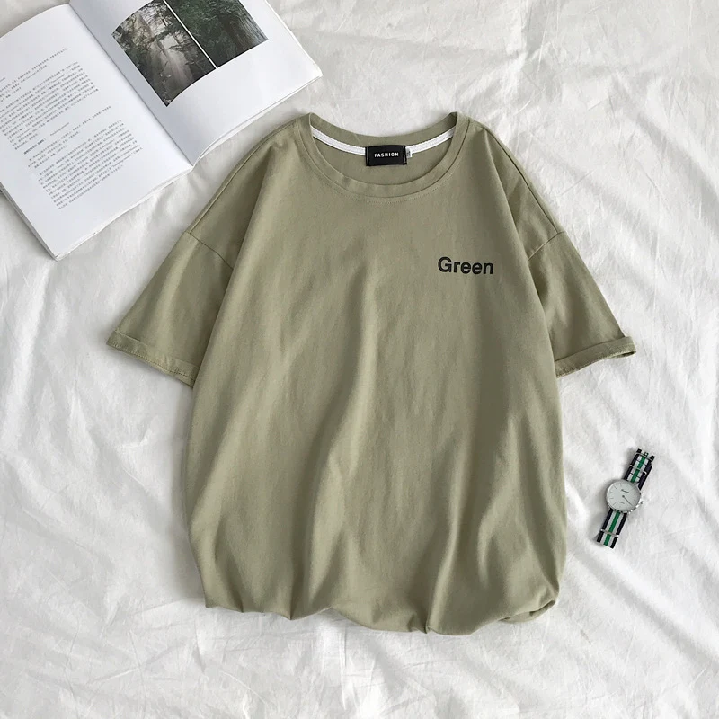 T-shirt Short-sleeved Korean Style all-match Top