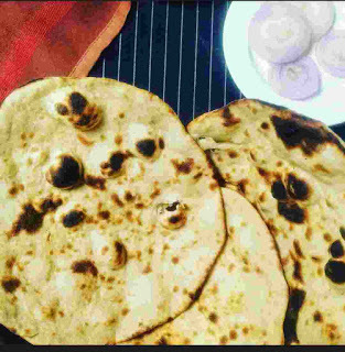Tandoori roti is a unleavened flatbread made from whole wheat flour.