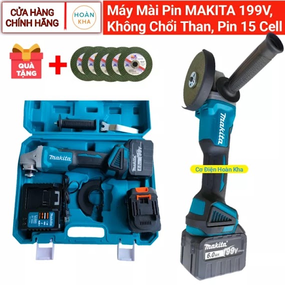 Máy Mài Pin Mkt 199V Pin Khủng 15 Cell, Động Cơ Không Chổi Than, Tốc Độ Cao