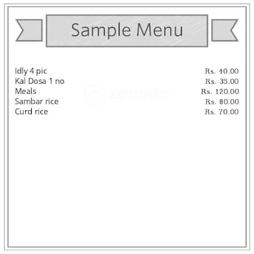 Babu Enterprises menu 