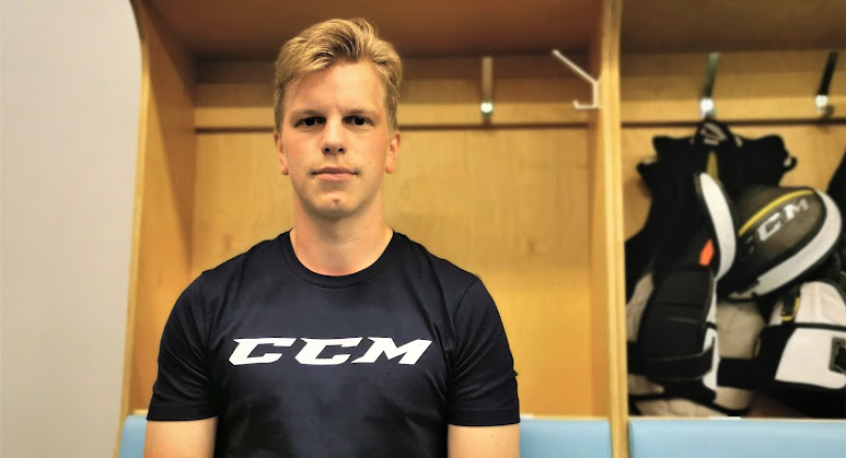 Paluu kotimaahan. Teemu Eronen siirtää syksyllä varusteensa Liiga-koppiin kahden vuuoden tauon jälkeen. (Kuva: Aleksi Salonen) 