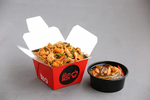 Chicken Singapore Noodles & Black Pepper Chicken (Little RedBox)