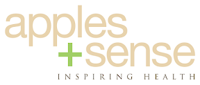 Apples + Sense, Inspiring Health logo