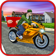 Moto Pizza Delivery Boy 3D  Icon