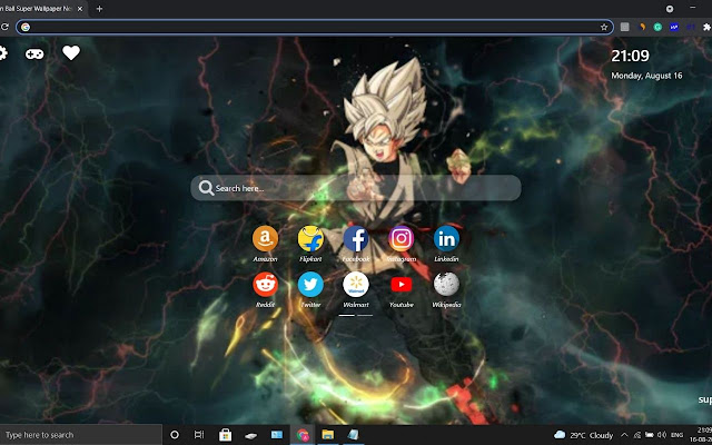 Dragon Ball Super Wallpaper New Tab Theme