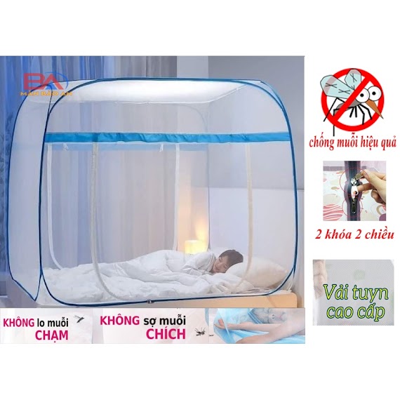 {Chỉ Bán Loại 1}Màn Chụp Tự Bung Đỉnh Vuông Cao Cấp M6 M8 2M2 | Màn Chụp Đỉnh Vuông Việt Nam Xk Cao 1M70