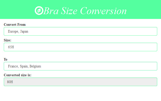 Bra Size Conversion