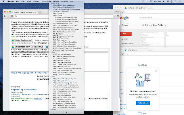 File Converter for Drive, Dropbox chrome extension