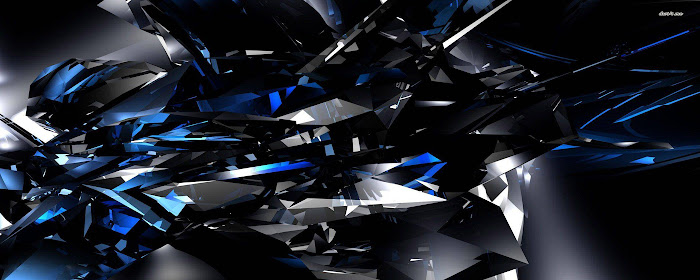 Black And Blue Shards Wallpaper HD New Tab marquee promo image