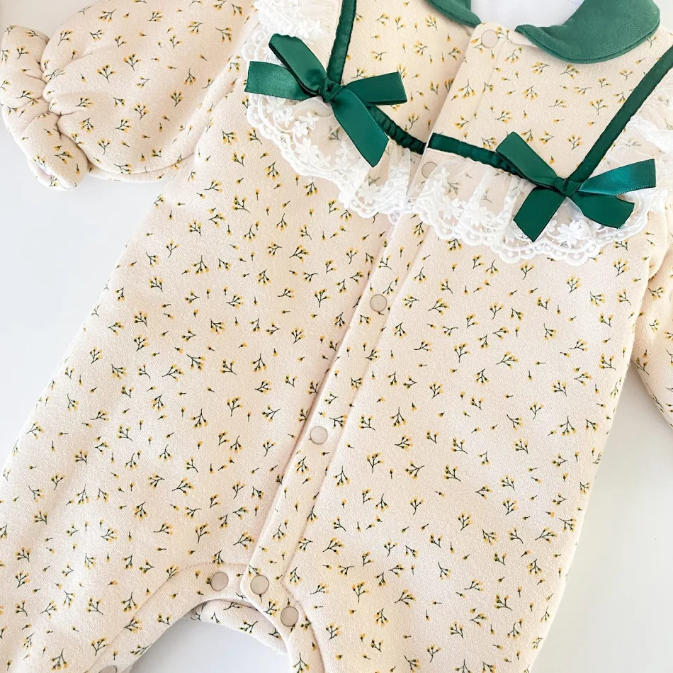 Baby Winter Katoenen Jurk Romper, zacht en warm. Ideaal voor koude dagen. Houdt je baby comfortabel en beschermd in de winter.