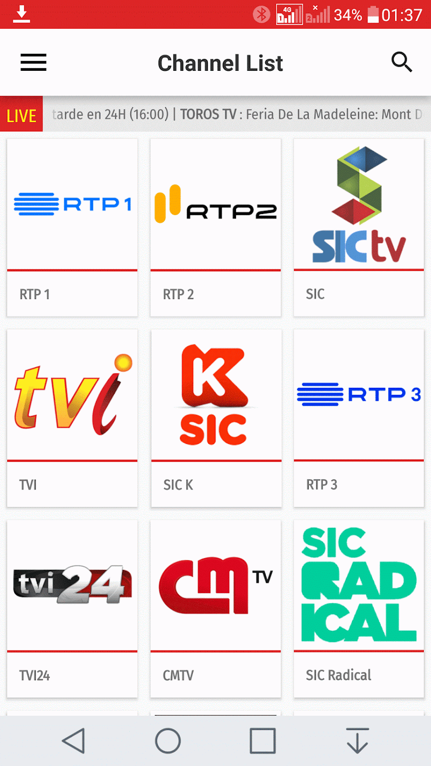Portugal TV EPG Free Screen 1